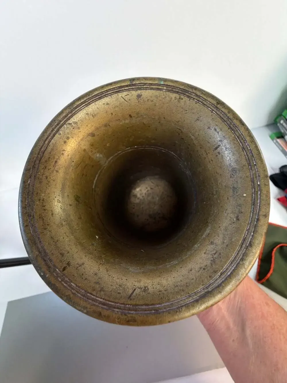 Vintage Solid Brass‎ Mortar and Pestle Set 4.7 lbs